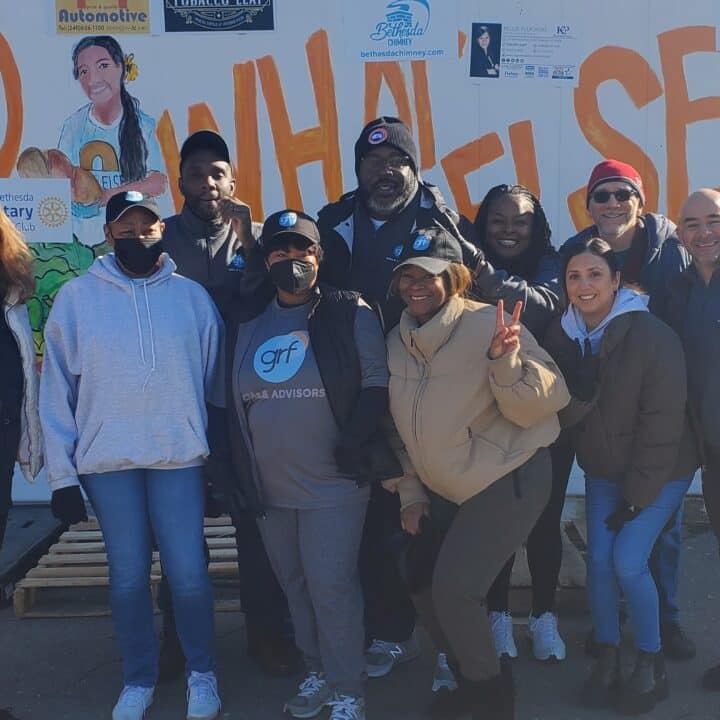 GRF staff at volunteer event