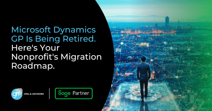 Nonprofit team planning a migration from Microsoft Dynamics GP to a modern financial management system